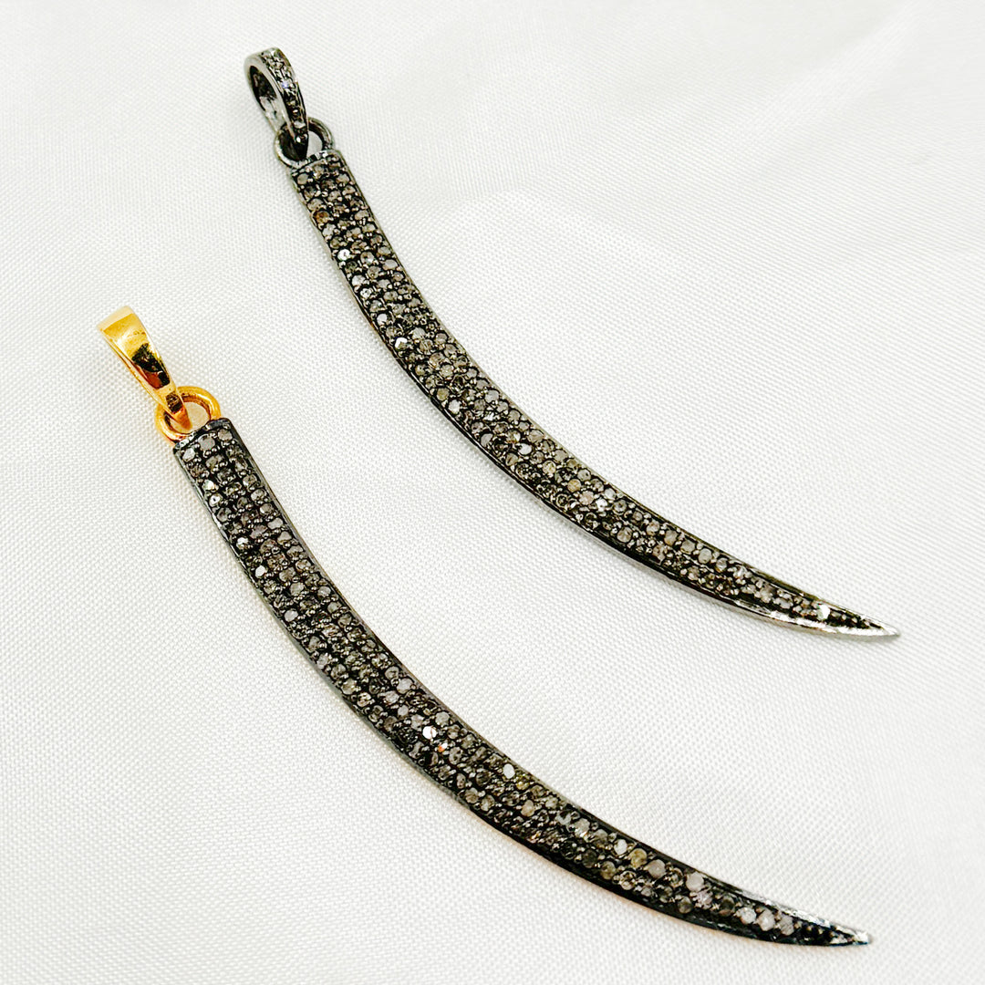 DP185. Diamond Sterling Silver Sword Pendant