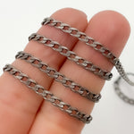 Load image into Gallery viewer, X12OX. Oxidized Sterling Silver Curb Chain
