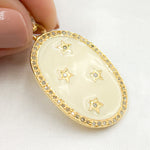 Load image into Gallery viewer, DP527A. Diamond Sterling Silver Oval Enamel Pendant
