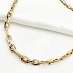 Load image into Gallery viewer, 2301389C1. 14K Solid Hollow Gold Diamond Cut Cut Marina and Cable Link Chain
