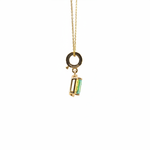 Load image into Gallery viewer, CMZ00366EM6X4. 14K Solid Gold Rectangular-Shaped Emerald Charm