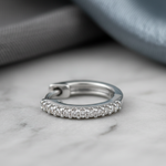 Load image into Gallery viewer, EHB56864. 14K Solid Yellow Gold Diamond Huggie Hoop Earrings