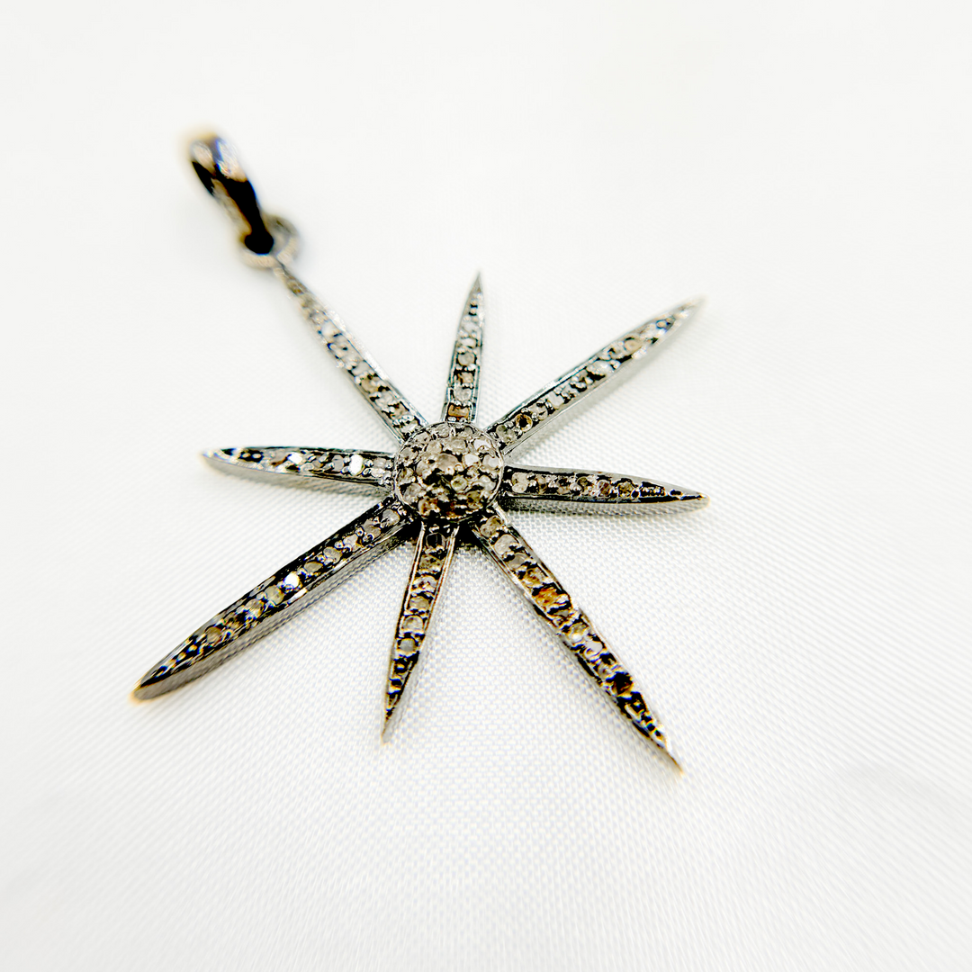 DP117. Diamond Sterling Silver Star Pendant