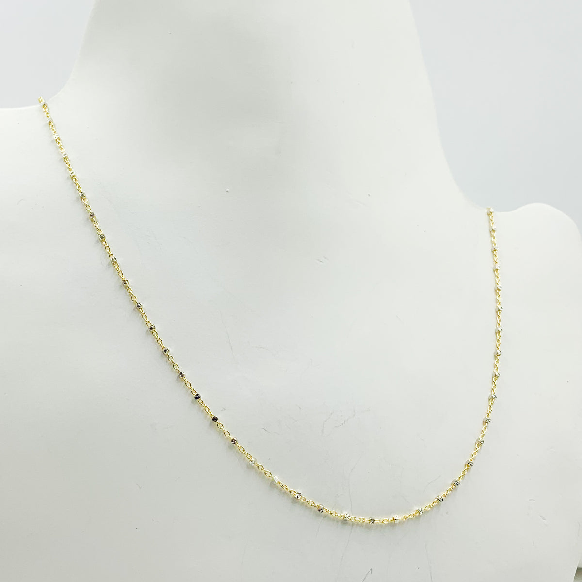 14K Solid Gold Satellite Chain
