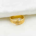 Load image into Gallery viewer, 14K Solid Gold Diamond Spiral Ring. RFA18102
