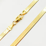 Load image into Gallery viewer, HER2GP. Gold Plated 4.3mm Herringbone Necklace
