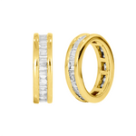Load image into Gallery viewer, CMC00137. 14K Solid Gold Baguette Diamond Oval Ring Charm