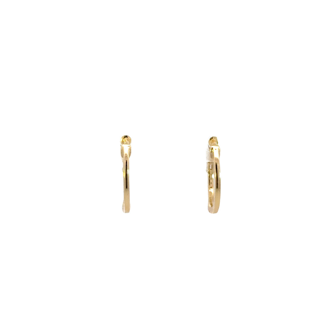 EHC57035. 14k Solid Gold Diamond Oval Hoops