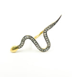 Load image into Gallery viewer, DR014. Diamond Sterling Silver Snake Ring
