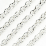 Load image into Gallery viewer, 925 Sterling Silver Smooth Oval Hollow Cable Chain. V215SS
