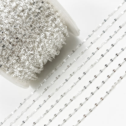 Z46SS. 925 Sterling Silver Flat Marina Chain