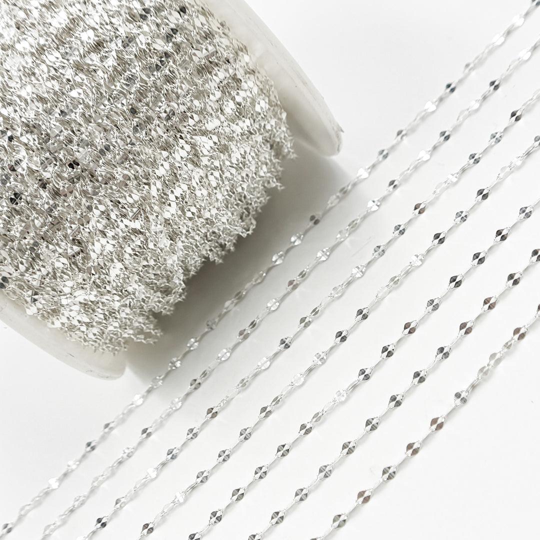 Z46SS. 925 Sterling Silver Flat Marina Chain