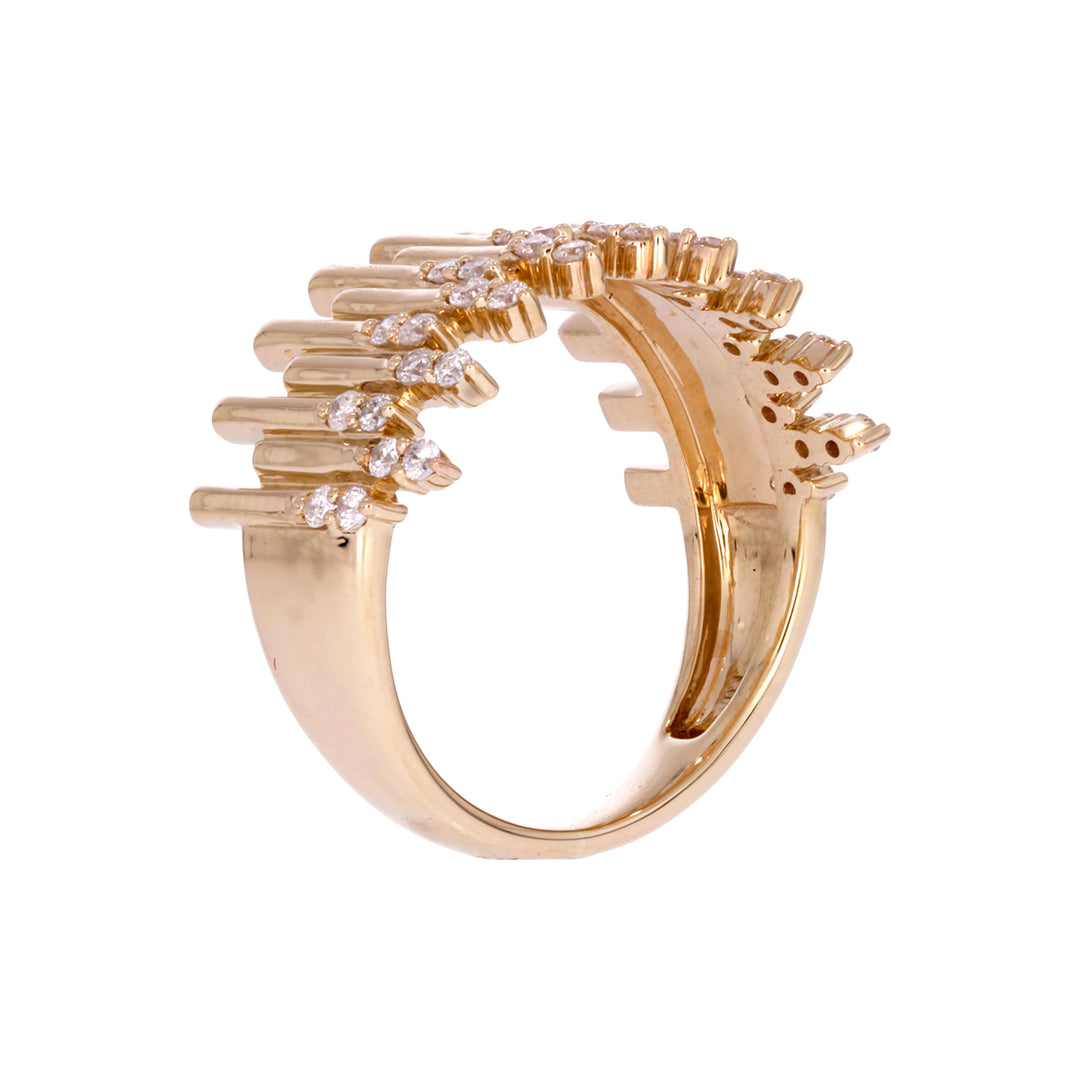 RFG19504. 14K Solid Gold Diamond Band Ring