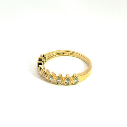 14k Solid Gold Drops Ring.