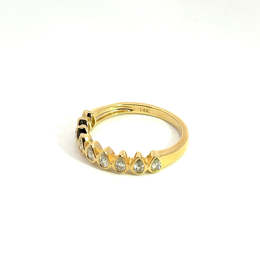14k Solid Gold Drops Ring. RAH01452
