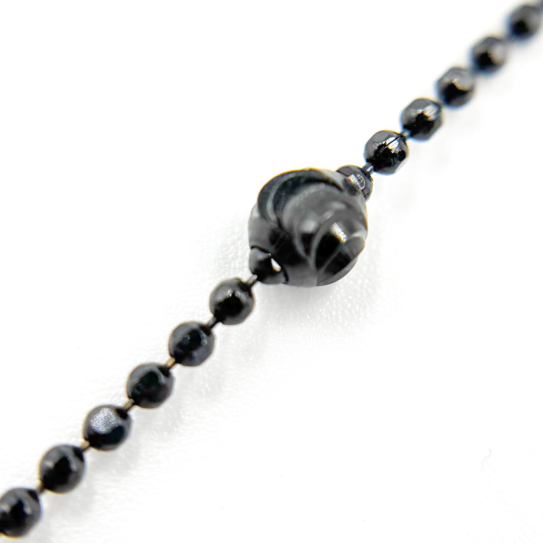 Sterling Silver Black Necklace Satellite