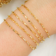 Y43GP.  Gold Plated Sterling Silver Box Chain