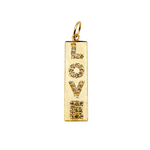 Load image into Gallery viewer, GDP27. 14K Solid Gold Diamond Rectangle Love Charm
