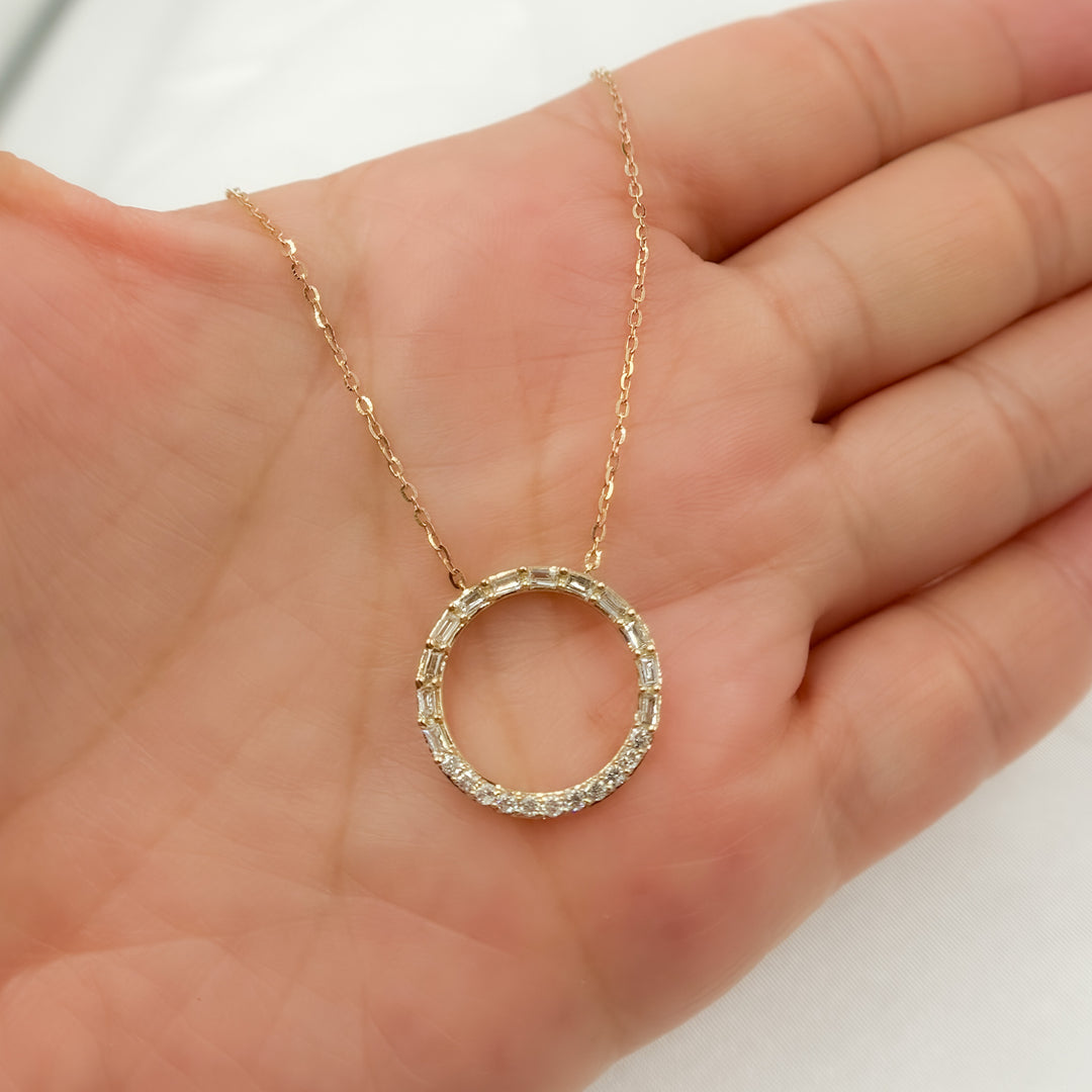 14K Solid Gold Diamond Necklace. NT402333