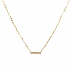 Load image into Gallery viewer, NFB72842. 14K Solid Gold Bar Diamond Necklace