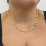 Load image into Gallery viewer, 120GA3BGT2A8L001. 14k Solid Yellow Gold Flat Figaro Chain
