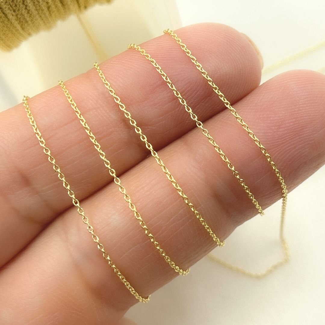 Buy Now 14K Solid Gold Cable Chain