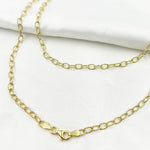 Load image into Gallery viewer, Gold Plated 925 Sterling Silver Textured Cable Necklace. 80GP

