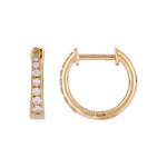 Load image into Gallery viewer, EHC57584. 14k Solid Gold Diamond Huggie Earrings