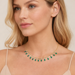 Load image into Gallery viewer, NFL71707. 14K Solid Gold Diamond and Gemstone Necklace