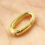 Load image into Gallery viewer, Gold Plated 925 Sterling Silver Oval Clasp. Size 14x8mm. 694
