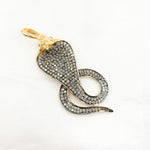 Load image into Gallery viewer, DP071. Diamond Sterling Silver Snake Pendant with Gemstone
