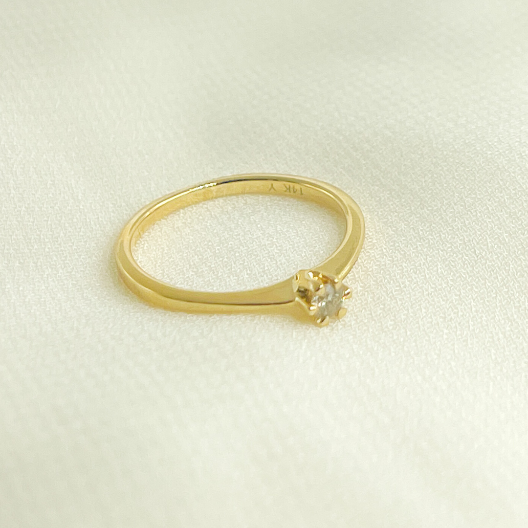 14K Solid Gold Diamond Ring. RFB15949