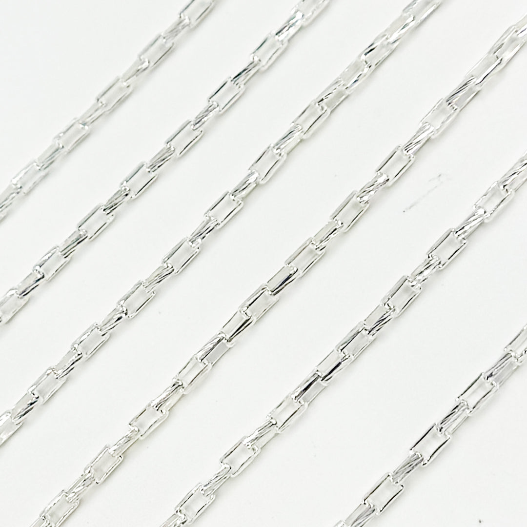 Y130DCSS. Sterling Silver Diamond Cut Box Chain