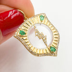 Load image into Gallery viewer, Buy Now 14K Solid Gold Shield Pendant
