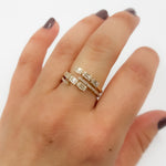 Load image into Gallery viewer, DRN03755. 14K Solid Gold Rows Fancy Diamond Ring