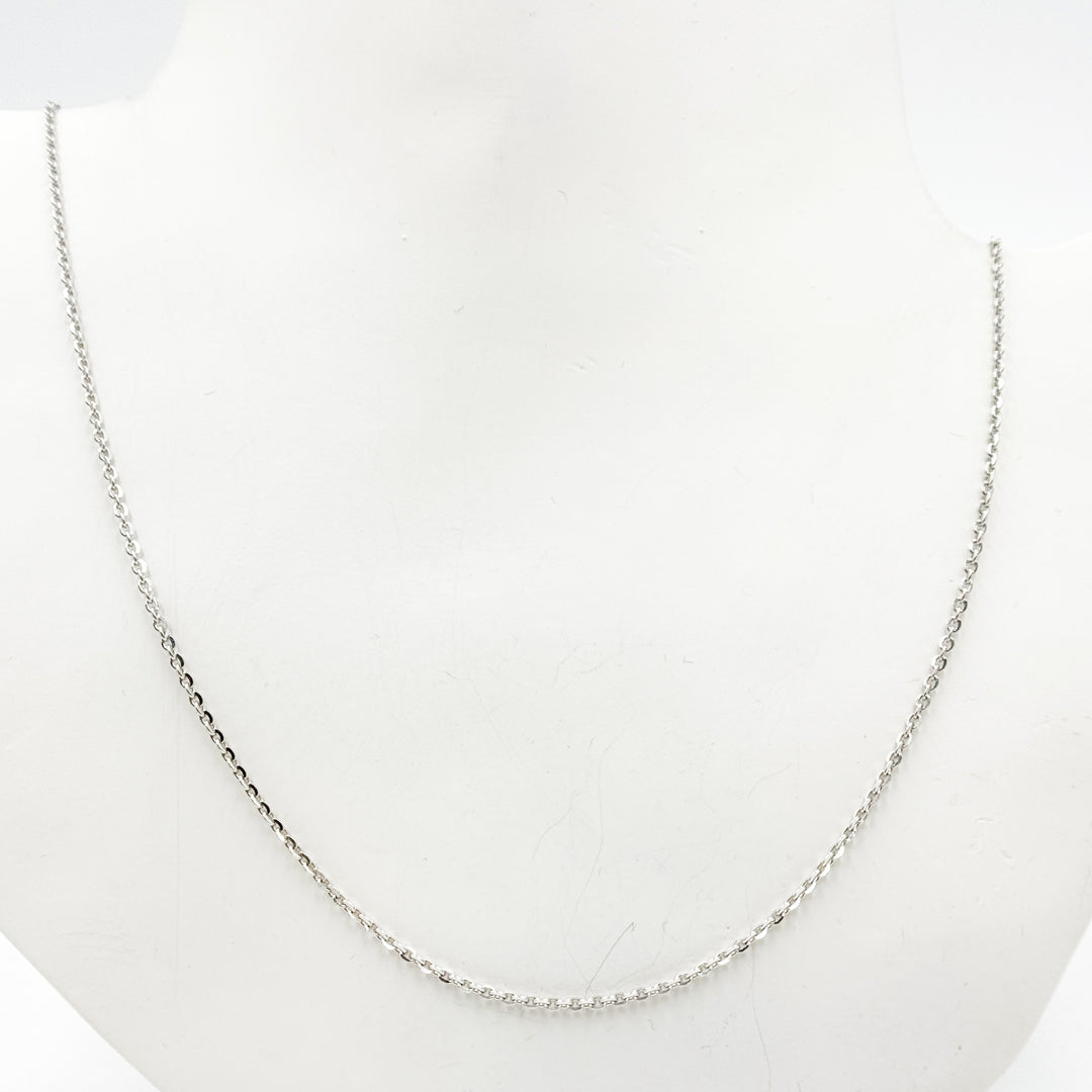 Sterling Silver Flat Round Link Necklace