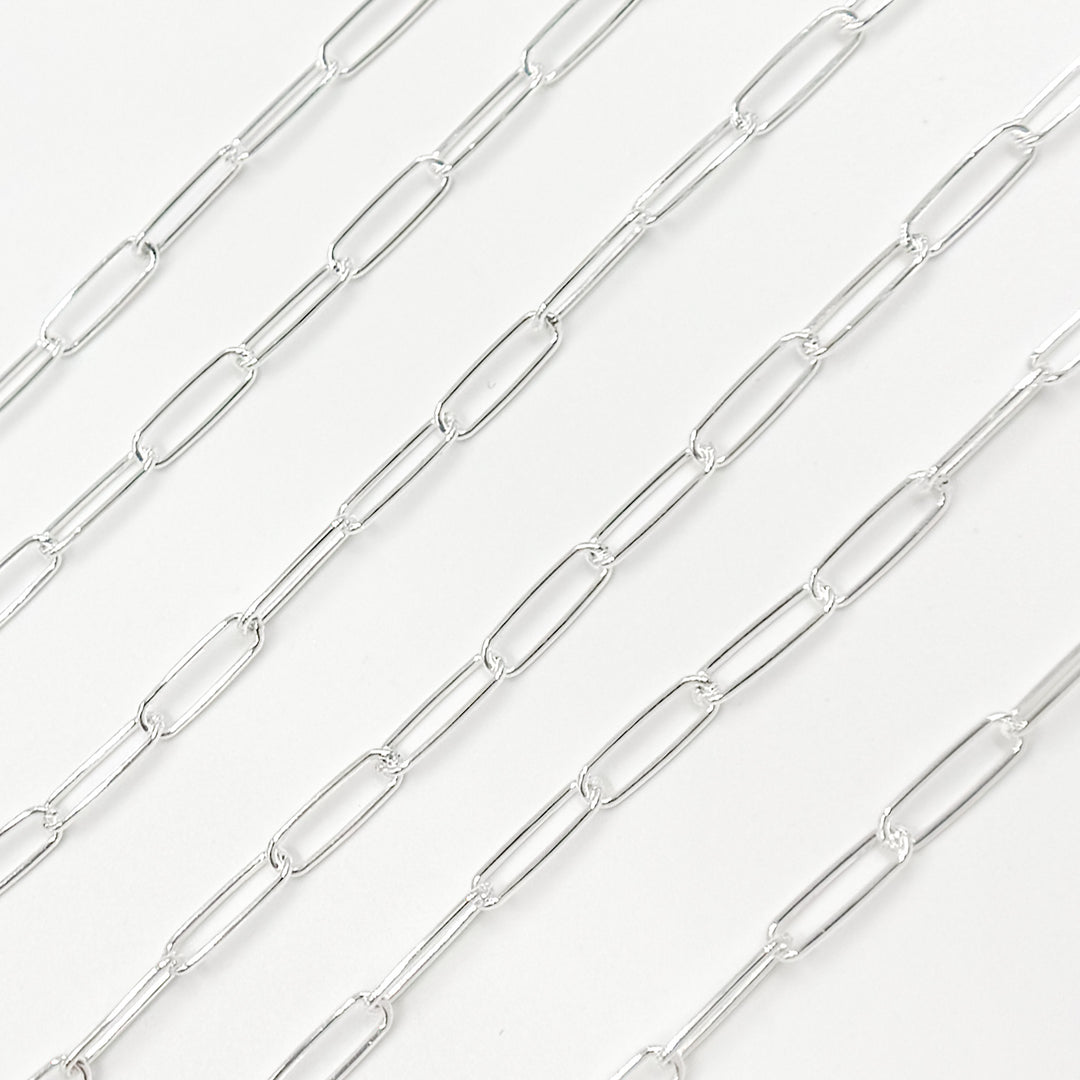 Y80SS. Sterling Silver Smooth Paperclip Chain