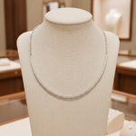 Load image into Gallery viewer, NFS71713. 14K Solid Gold Diamond Tennis Choker Necklace