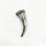 Load image into Gallery viewer, DC052. Diamond &amp; Sterling Silver Horn Charm
