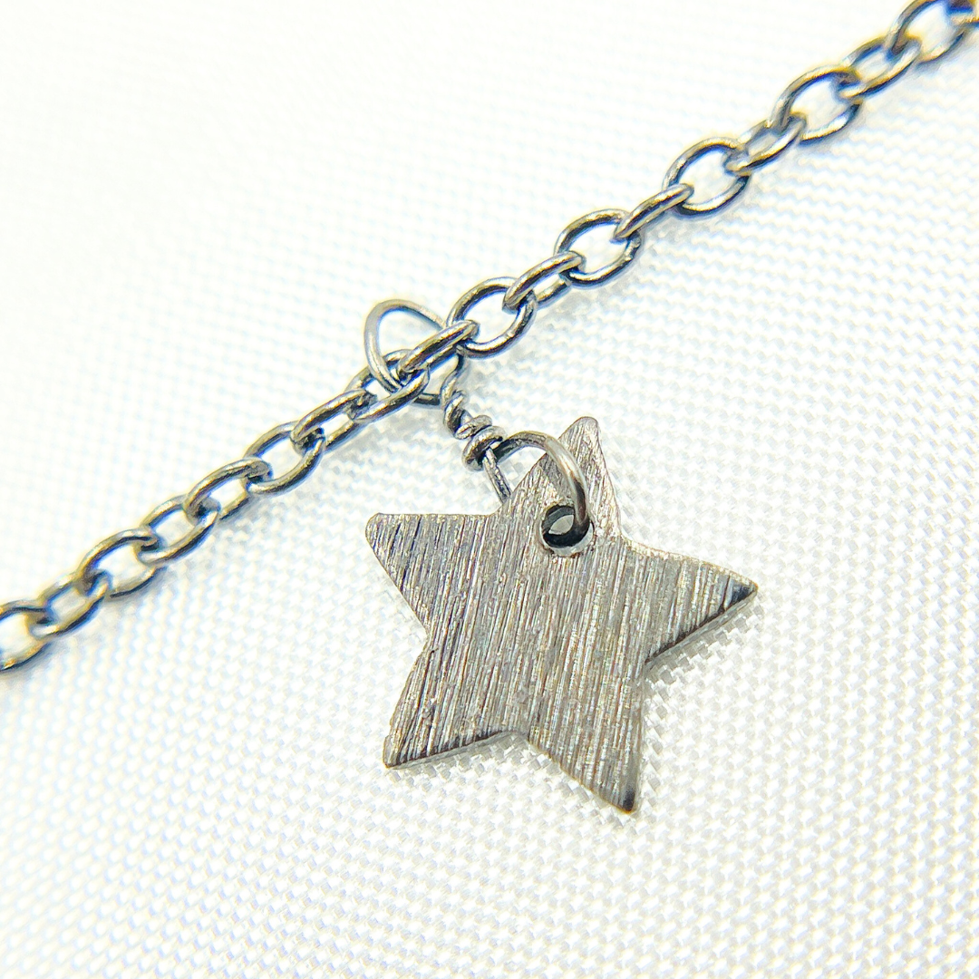 307SM. Star & Moon Shapes Dangle Wire Chain