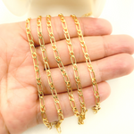 Load image into Gallery viewer, 14K Yellow Gold Filled Figaro Style Chain. 2911CHRGF
