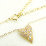 Load image into Gallery viewer, 14k Solid Gold Diamond Heart Necklace. NFE71182
