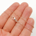 Load image into Gallery viewer, Sterling Silver Rose Satellite Chain with Silver Cube
