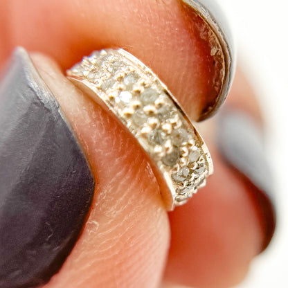 Diamond & Sterling Silver Spacer Bead