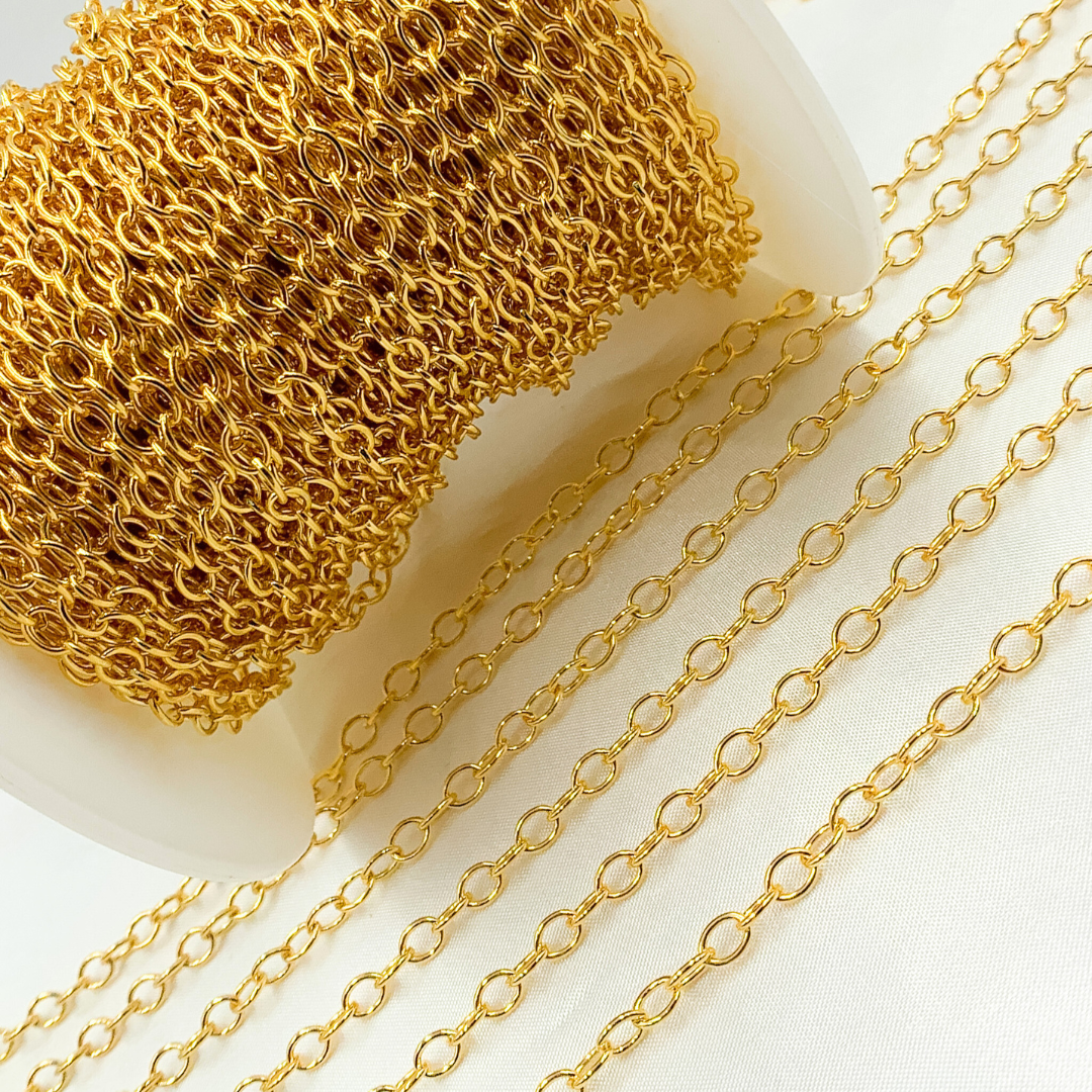 2907GF. 14k Gold Filled Smooth Oval Link Chain