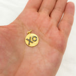 Load image into Gallery viewer, DC822. Diamond Sterling Silver Round &quot;XO&quot; Charm
