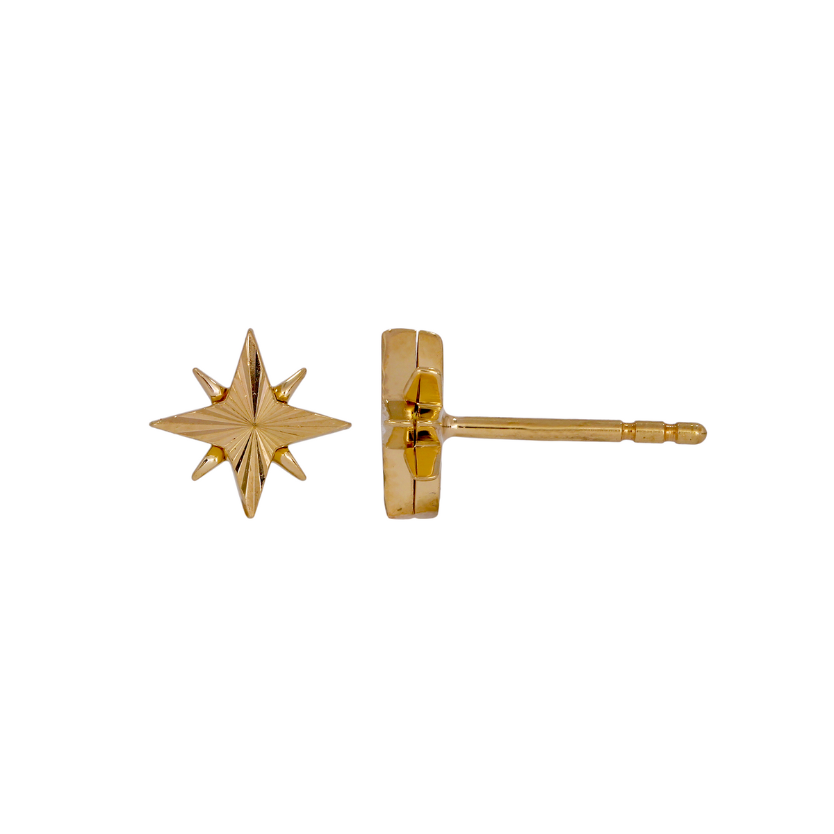 Gold Star Stud Earrings