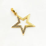 Load image into Gallery viewer, DP637. Diamond Sterling Silver Star Pendant
