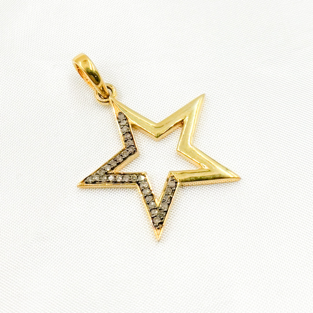 DP637. Diamond Sterling Silver Star Pendant