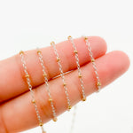 Load image into Gallery viewer, XM/S1322E/11G/SP. Sterling Silver Cable Chain with 14K Gold Filled Beads – Mixed Metal Design
